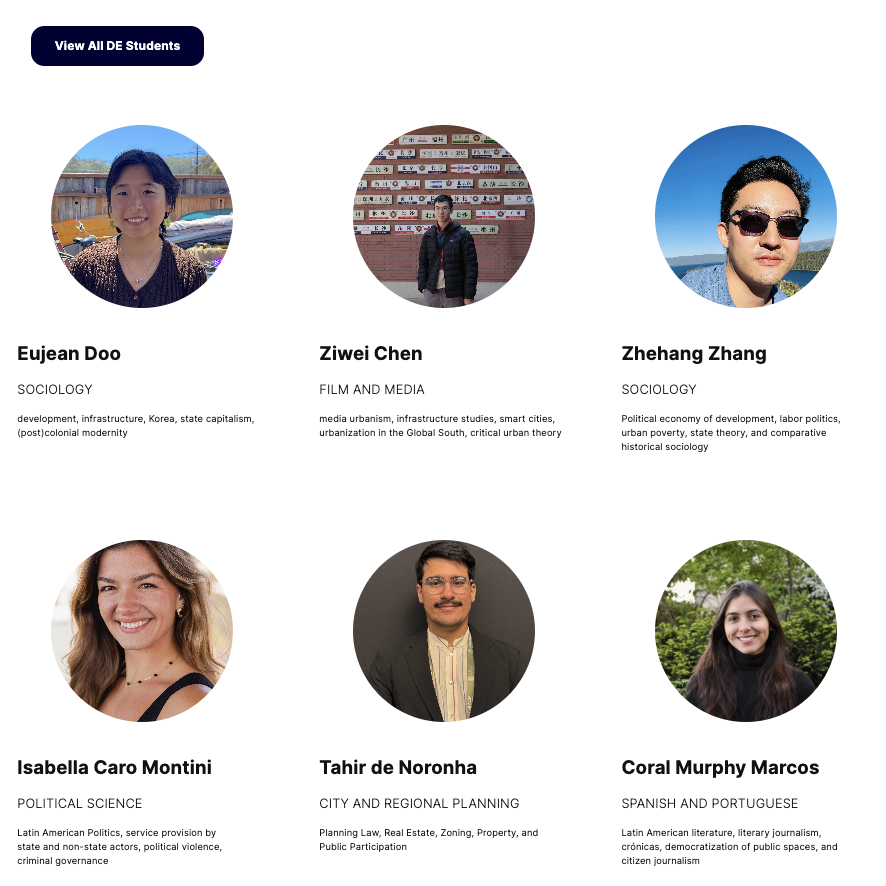 photo of GMS webpage of DE students cohort Academic Year 24-25